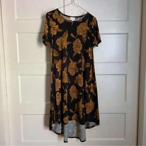 LuLaRoe Autumn Floral Print Carly High Low Dress XS